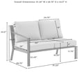 thumbnail image 3 of Crosley Furniture Clark 4-Piece Fabric Outdoor Sofa Set in Taupe/Matte Black, 3 of 16