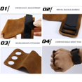 thumbnail image 2 of 2 Pcs Anti Skid Leather Gymnastic Hand Grips For Weight Lifting Pull Up Bar Workout Reliable, Practical, Adaptable Wide Occasions For Gymnastics, Running, Cycling, 2 of 8