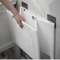 thumbnail image 2 of SHAR Foldable Wall-Mounted Laundry Basket Storage Solution, 2 of 5