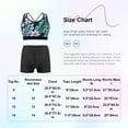 thumbnail image 7 of Sholeno Kids Girls Swimwear 2 Piece Athletic Tankini Swimsuit Floral Print Crop Top With Booty Shorts Lily&Black 10, 7 of 7