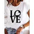 thumbnail image 1 of Ropa de verano para mujer, camisetas informales a la moda con estampado de letras, tendencia de los 90, camiseta gráfica bonita de manga corta para mujer Tan Jianjun unisex, 1 of 2
