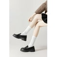 thumbnail image 3 of LAKIDAY Womens Crew Socks Thin Cotton Long Socks Arch Support Casual Workout High Socks 5 Pairs, 3 of 7