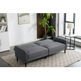 Mainstays Barlow Futon, Linen Fabric, Gray, 76.3"