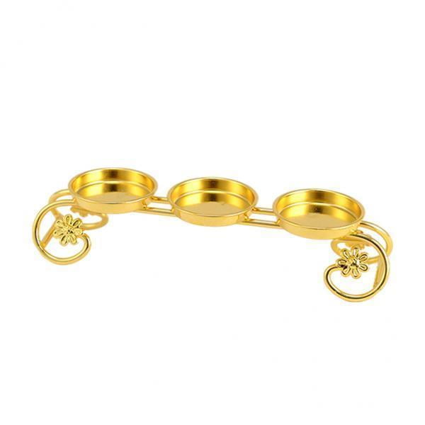 Portalámparas Ghee,Candelabro de lámpara de aceite de Buda tibetano,Candelero budista Decoración de escritorio para el hogar,Pieza central del portalámparas dorado budista Menorah,Budismo Colco Portalámparas Ghee