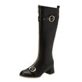 thumbnail image 1 of B91xZ Bottes de Cowboy pour Femmes Confortables à Plateforme Bout Rond Extensibles pour Femmes, Noir 6.5, 1 of 3