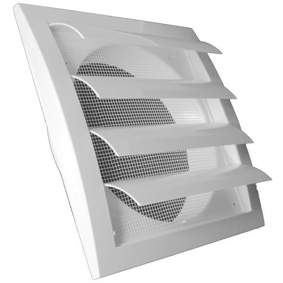 White Exhaust Hood Vent 6'' Inch with Built-in Pest Guard Screen and Flange, White, Air Vent Cover, HVAC Exhaust Vent Duct Cover, Exhaust Cap