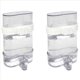 thumbnail image 1 of 2X Alimentador Transparente Colgante para Canarios, Contenedor de Almacenamiento, Cacatúa, , Bebedero para Pájaros, Comedero de Agua para Pájaros, 1 of 4