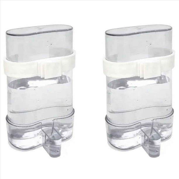 2X Alimentador Transparente Colgante para Canarios, Contenedor de Almacenamiento, Cacatúa, , Bebedero para Pájaros, Comedero de Agua para Pájaros