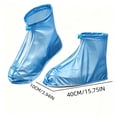 thumbnail image 3 of Waterproof Shoe Covers,Reusable Thickened Zipper Rain Overshoes | Non-slip Shoe Cover,Perfect for Wet Weather Outdoor Commute,Road Walking,Light Blue, 3 of 8