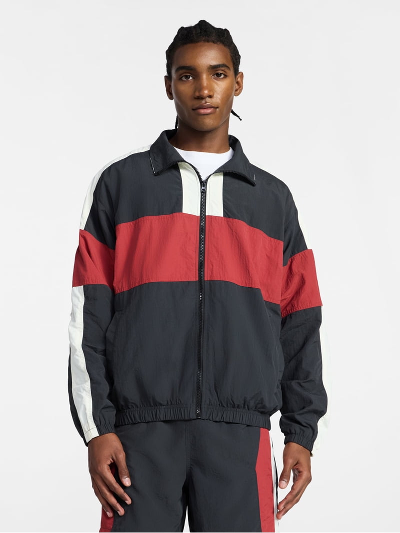No Boundaries Windbreaker Jacket with Long Sleeves, Men's XS-5XL