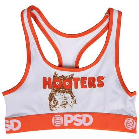 

Hooters 820473-small Womens Restaurant Uniform Microfiber Blend PSD Sports Bra White - Small