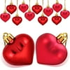 Boao 24 Pieces Heart Shaped Ornaments Valentines Day Heart Ornament for Valentines Day Decoration, 2 Styles