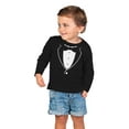 thumbnail image 3 of Tstars Boys Unisex Halloween Party Shirt Tuxedo with Black Bow Tie Funny Humor Trick or Treat Shirt for Boy Toddler Kids Long Sleeve Graphic T Shirt, 3 of 5