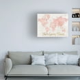 thumbnail image 2 of Trademark Fine Art Sue Schlabach Across The World Shes Going Places Pink Canvas Wall Art - 14x19, 2 of 5