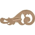 thumbnail image 4 of 9 1/8"W x 4 1/8"H x 3/4"D (Each Side) Medium Swaying Scrolls (Pair), Rubberwood, 4 of 12