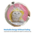 thumbnail image 6 of Disketp A Funny Cat Small Mouse Pad 7.9x7.9 Inches,Washable Round Mousepad For Office Laptop Computer,Non-Slip Rubber Base Mouse Pads For Wireless Mouse, 6 of 8