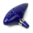 thumbnail image 3 of Ocarina de porcelana de 12 agujeros en C alto con soporte, caja de regalo, cordón, mini instrumento de viento para principiantes, 3 of 12