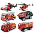 thumbnail image 3 of Porfeet 6Pcs 1/87 Diecast Special Polices Fire Truck Sliding Car Model Kids Toy Gift,Police Car#, 3 of 5