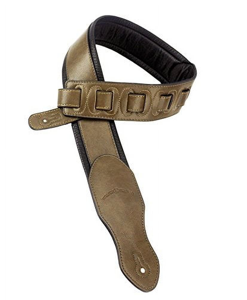 Walker & Williams G-49 Java Brown Guitar Strap with Padded Glove Leather Back