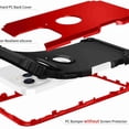 thumbnail image 3 of Dteck for iPhone 16 Pro Max with Wrist Strap, 3 in 1 Full Body Rugged Shockproof Slim Hybrid Heavy Duty Hard PC Cover Soft Silicone Rugged Bumper Protective Case, Red, 3 of 5