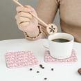 thumbnail image 6 of Lsque with red Easter eggs Pattern 4" Drink Coasters Set of 6, Leather Absorbent Coasters, Table Coaster Set Decorative Coffee Cup Coasters Housewarming Gift,Square, 6 of 7