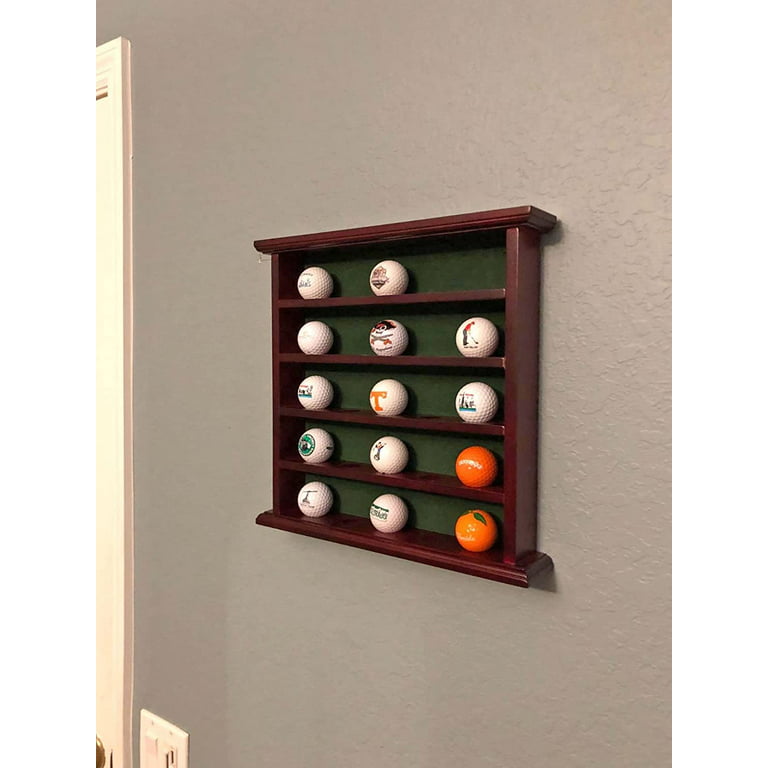 DisplayGifts Golf Gifts Golf Ball Display Case Wall Rack Cabinet, NO Door