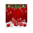 thumbnail image 2 of 100Fens Christmas Shower Curtain Red Christmas Ball Shower Curtain Dormitory Curtain Room Divider Curtain, 2 of 6
