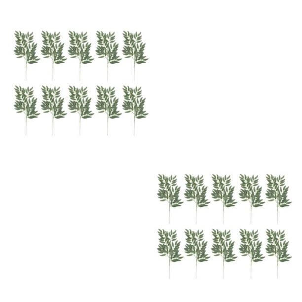 Yuarrent 10 piezas de arreglo de hojas de plantas de ramo artificial de hoja de sauce falso Type1 NO1