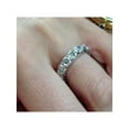 thumbnail image 3 of Bague de Mariage Éternité en Diamant Rond 4 Ct en Or Blanc 14 K pour Femme, Anneau d'Anniversaire, 3 of 4