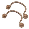 thumbnail image 5 of 2 Set Brass Pull Handle Bronze Retro Flower Shape Delicate Elegant Cabinet Handle Furniture Pull, 5 of 5