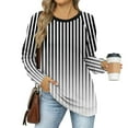 thumbnail image 2 of Topvent Women's Sweatshirts Prints Trendy Crewneck Long Sleeve Shirts Color Block Pullover Tops Comfy, 2 of 7