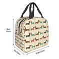 thumbnail image 3 of Fotbe Dachshund Dog Bolsa Térmica con Estampado y Forro de Aluminio Grueso Bolsa de Almuerzo con Bolsillo Frontal para Hombres y Mujeres, Ideal para Trabajo, Escuela, 3 of 8