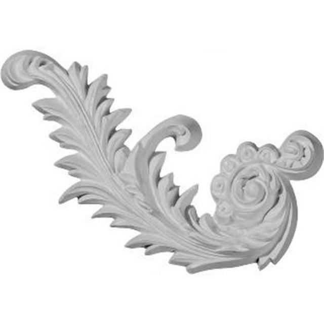 7.87 In. W X 4.12 In. H X .75 In. P Architectural accent - Medway Scroll Onlay, Left