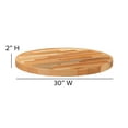 thumbnail image 6 of Emma + Oliver 30" Round Butcher Block Style Table Top - Restaurant Table Top, 6 of 10
