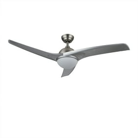 Led Lighted 52 Inch Ceiling Fan Indoor Ceiling Fan With Warm Color Led Light 3 Speed Remote Control Timing Function Super Noiseless 3 Blade Black