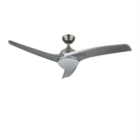 Ceiling Fan With Lights Remote Control Silver Color Blades