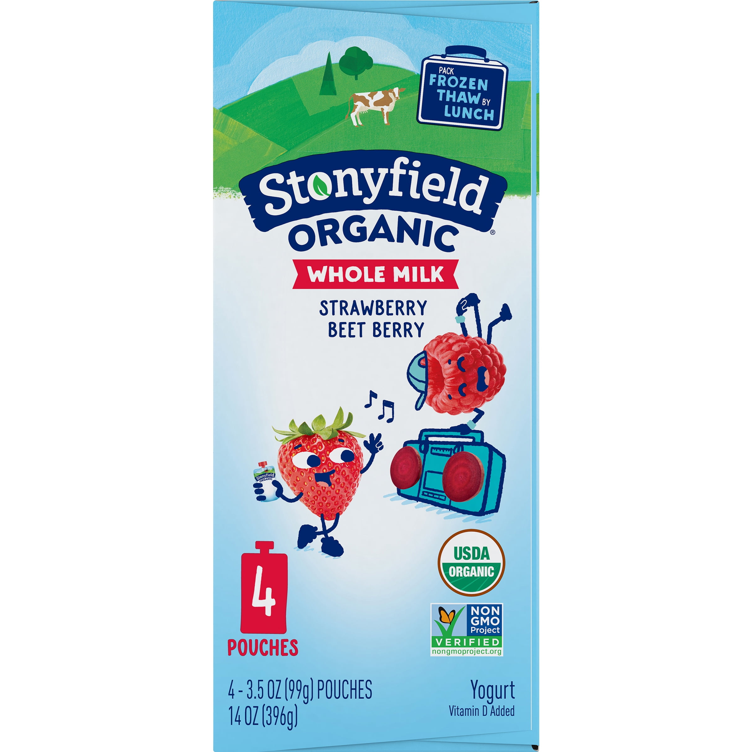 Stonyfield Organic Strawberry Beet Berry Whole Milk Yogurt 4 3 5