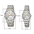 thumbnail image 4 of Reloj luminoso SKMEI para hombre con correa plateada y dorada y esfera plateada., 4 of 5
