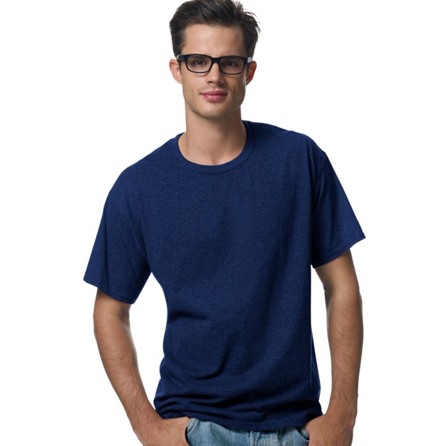Hanes ComfortBlend EcoSmart T-Shirt à Col Ras du Cou pour Hommes, TG, Marine