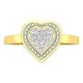 thumbnail image 2 of Dazzlingrock Collection Round White Diamond Heart Promise Ring for Women (0.10 ctw, Color I-J, Clarity I1-I2) in 14K Yellow Gold, Size 9.5, 2 of 6