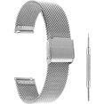 thumbnail image 1 of Correa de reloj de malla de acero inoxidable ZHAOCHENG 20 mm plata, 1 of 5