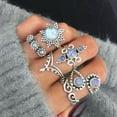 thumbnail image 4 of Kiplyki 6pcs/Set Women Bohemian Vintage Silver Stack Rings Above Knuckle Rings Set, 4 of 9