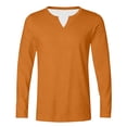 thumbnail image 6 of ZRGHAOYLQ Big and Tall Men's Solid Color V Neck Shirts Long Sleeve Casual Notch Neck Tops Comfortable Breathable Shirts for Men, 6 of 7
