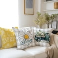 thumbnail image 4 of Throw Pillow Covers 18x18 inch Set of 4,Spring Summer Daisy Flower Couch Pillow Covers,Modern Decorative Pillow Covers for Home Square Pillowcases Yellow, 4 of 6