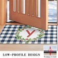 thumbnail image 3 of Buffalo Plaid Doormat Non-Slip Absorbent Resist Dirt Wreath Front Door Mat Machine Washable Letter Y Welcome Mats Outdoor Inside Floor Rugs for Entryway 30" X 17", 3 of 6