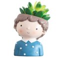thumbnail image 4 of Dibujos animados Adolescente Maceta Adornos Figuras Macetas Titular de plantas (B) Likrtyny Libre de BPA, 4 of 4