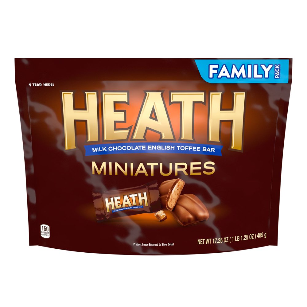 HEATH, Miniatures Milk Chocolate English Toffee Candy, Individually