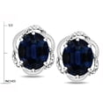 thumbnail image 3 of Star K � Large Love Knot Earrings with Oval 8 x 6mm Genuine Sapphire, 3 of 9