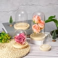 thumbnail image 4 of Uxcell 5.1"x3.9" Clear Cloche Glass Dome Glass Bell Jar Display Case Tabletop Centerpiece with Wooden Base, 4 of 6