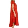 thumbnail image 4 of Sakkas Michiko Stonewashed Caftan Dress / Cover Up - Red - One Size, 4 of 6